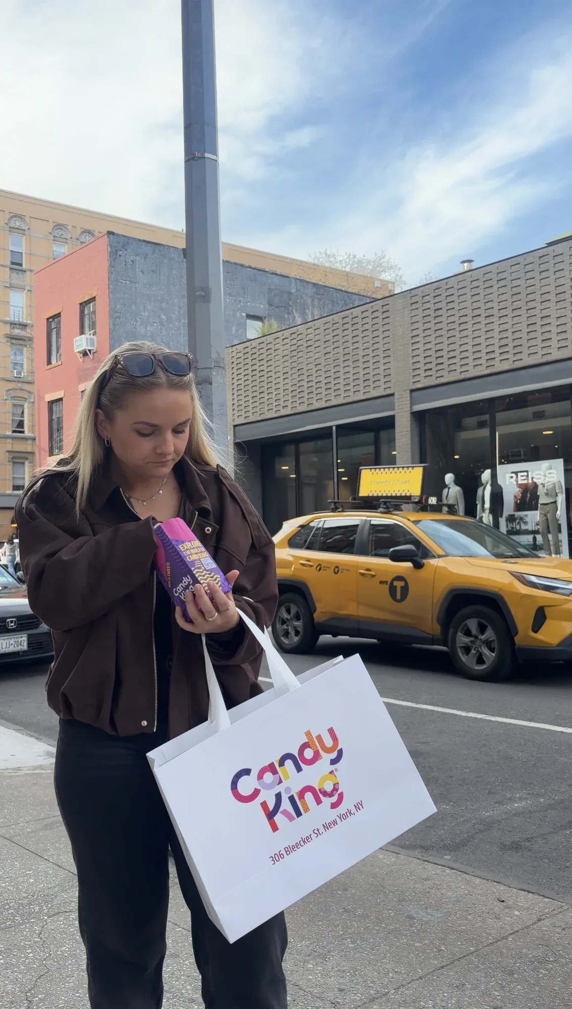 CandyKing product photographed outside the New York store.