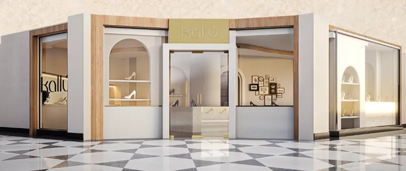 Kallu Shoes flagship design concept for The Palazzo Shops, Las Vegas