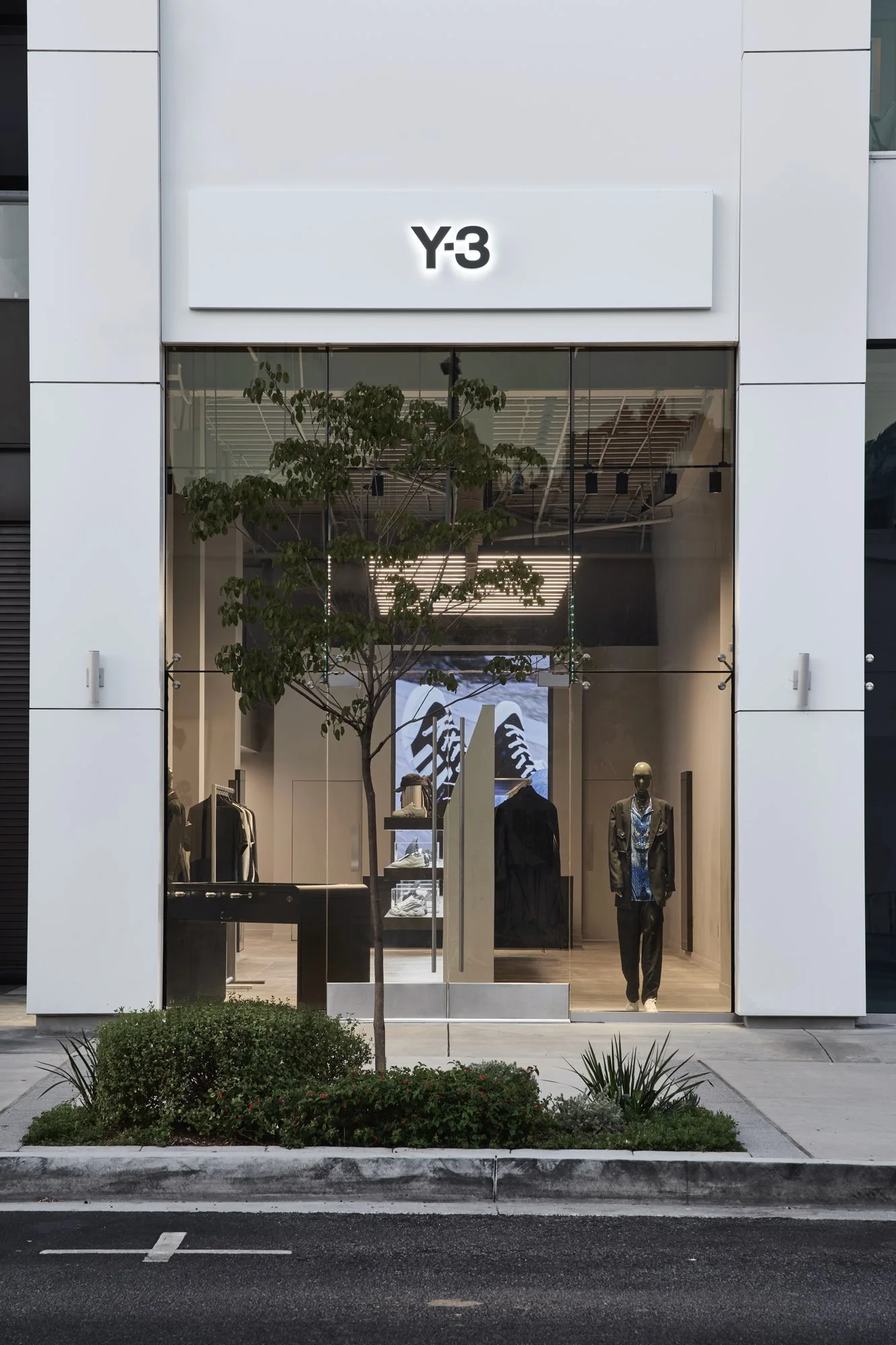 The completed West Hollywood flagship exterior.